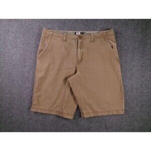 No Boundaries Shorts Mens 38 Brown Chino Casual Flat Front Back Pockets Cotton